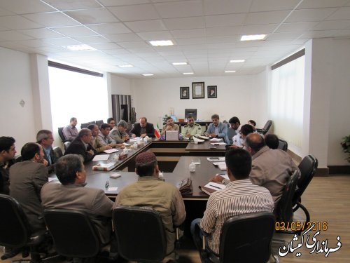 جلسه برداشت محصولات کشاورزی شهرستان گمیشان برگزار شد