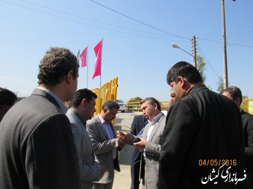 بازدید فرماندار و مدیر کل دفتر فنی استانداری از پروژه های عمرانی شهرستان گمیشان