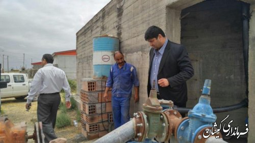 بازدید بخشدار گلدشت از پروژه آبرسانی روستاهای سقرتپه و توماجلرآلتین