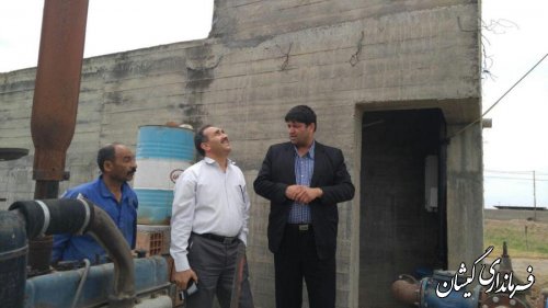 بازدید بخشدار گلدشت از پروژه آبرسانی روستاهای سقرتپه و توماجلرآلتین