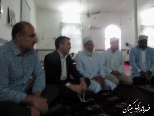 فرماندار گمیشان در جمع نمازگزاران وروزه داران روستای چارقلی حضور یافت