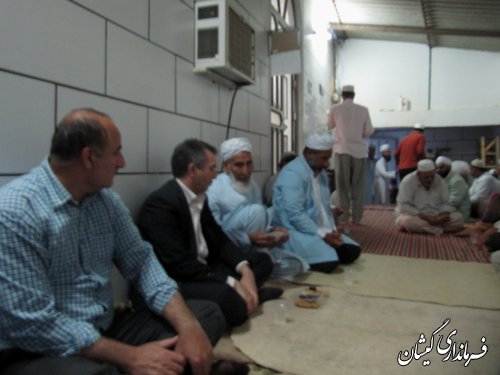 فرماندار گمیشان در جمع نمازگزاران وروزه داران روستای چارقلی حضور یافت