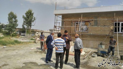 بازدید بخشدار گلدشت از محل احداث درمانگاه تخصصی سیمین شهر