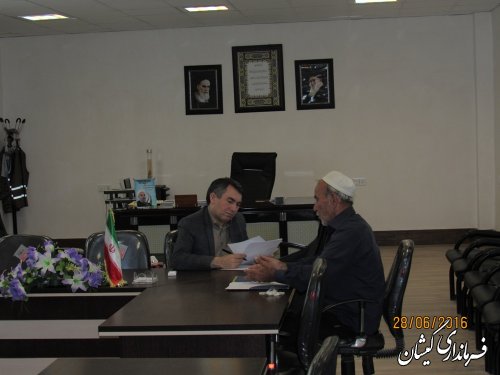 ملاقات عمومی فرماندار گمیشان با مردم شهرستان برگزار شد