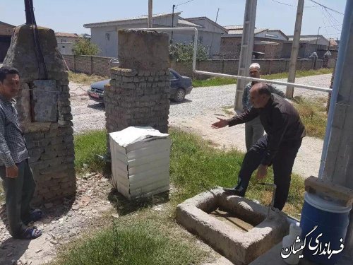 بخشدار مرکزی شهرستان وضعیت آب شرب روستاها را بررسی کرد