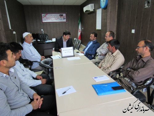 جلسه هماهنگی اجرای طرح هادی روستاهای بخش گلدشت برگزار شد