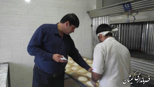 بازدید سرزده بخشدار گلدشت از نانوایی های سطح بخش