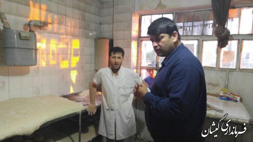 بازدید سرزده بخشدار گلدشت از نانوایی های سطح بخش