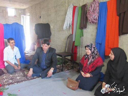بازدید بخشدار گلدشت از کارگاه تولید پوشاک