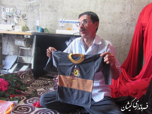 بازدید بخشدار گلدشت از کارگاه تولید پوشاک