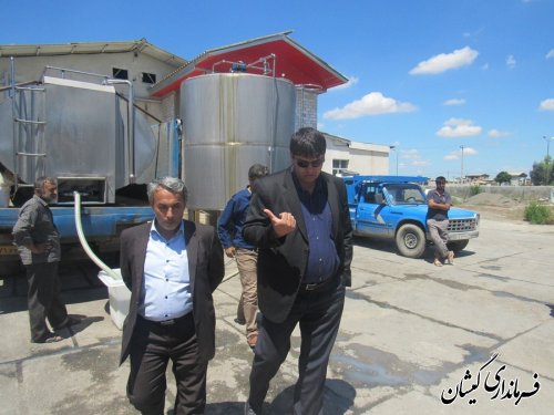 گزارش تصویری: بازدیدی بخشدار گلدشت از تصفیه خانه شرکت لبنیات آشوراده