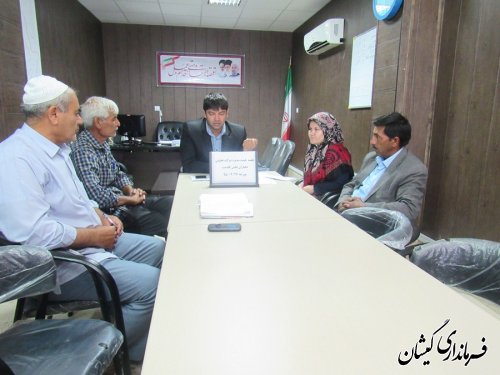 جلسه هیئت مدیره شرکت تعاونی دهیاران بخش گلدشت برگزار شد