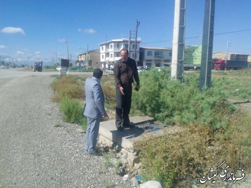 بازدید معاون فرماندارگمیشان از روند پروژه راه خواجه نفس