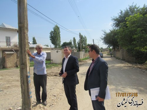 بازدید فرماندارگمیشان از روستای بصیرآباد