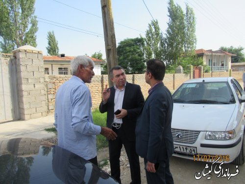 بازدید فرماندارگمیشان از روستای بصیرآباد