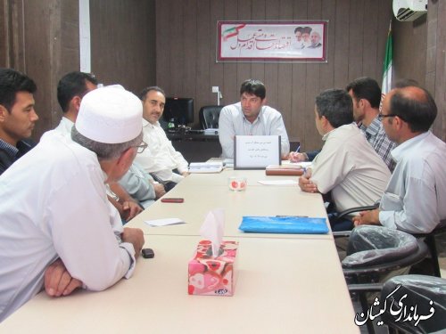 جلسه بررسی مشکلات آب شرب روستاهای بخش گلدشت برگزار شد