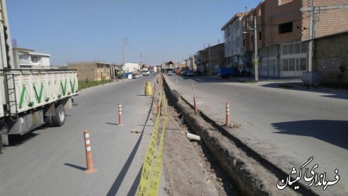 بازدید بخشدار گلدشت از روند اجرای بلوار بسیج سیمین شهر
