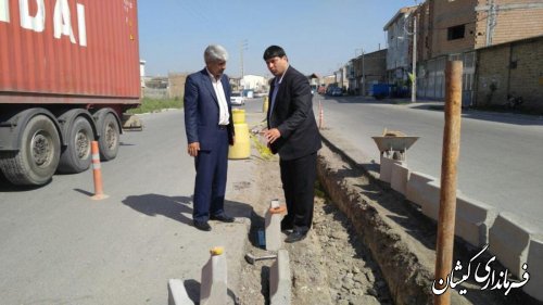 بازدید بخشدار گلدشت از روند اجرای بلوار بسیج سیمین شهر