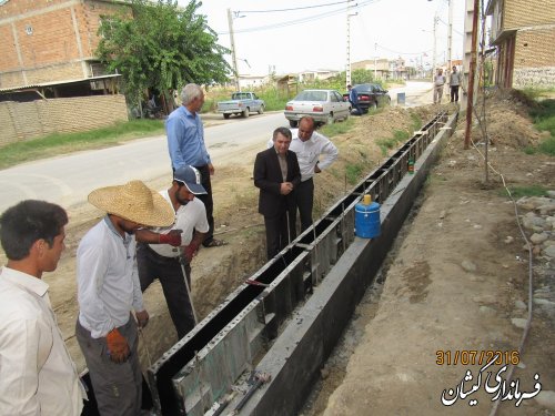 فرماندار گمیشان از اجرای طرح هادی در روستای توماجلر چارقلی بازدید کرد