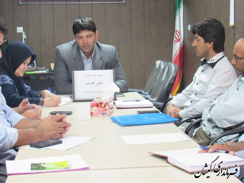 نشست ماهانه دهیاران بخش گلدشت برگزار شد