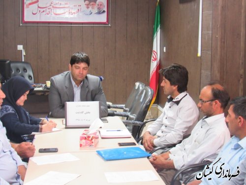 نشست ماهانه دهیاران بخش گلدشت برگزار شد
