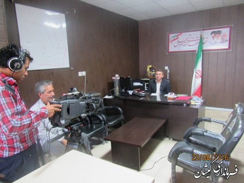 مصاحبه فرماندار گمیشان با برنامه تلویزیونی اولکام صدا و سیمای مرکز گلستان
