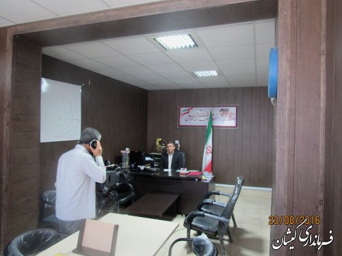 مصاحبه فرماندار گمیشان با برنامه تلویزیونی اولکام صدا و سیمای مرکز گلستان
