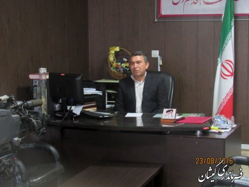 مصاحبه فرماندار گمیشان با برنامه تلویزیونی اولکام صدا و سیمای مرکز گلستان