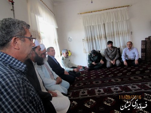 حضور فرماندار گمیشان درمراسم اولین سالگرد شهید منا دردی ملا طاهری