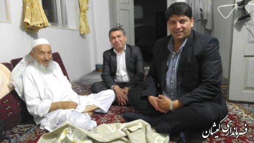 عیادت فرماندار از امام جمعه آرخ بزرگ