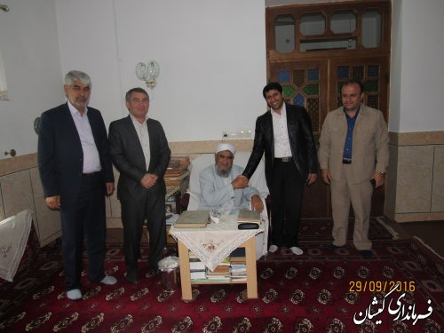 دیدار فرماندار و مدیر کل راهداری وحمل و نقل جاده ای استان با امام جمعه سیمین شهر