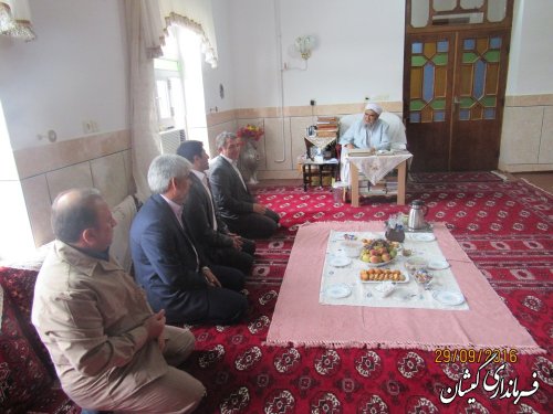 دیدار فرماندار و مدیر کل راهداری وحمل و نقل جاده ای استان با امام جمعه سیمین شهر