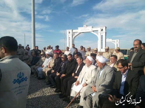 حضور فرماندار گمیشان در مراسم کلنگ زنی ساختمان کنترل ریلی مرزبانی