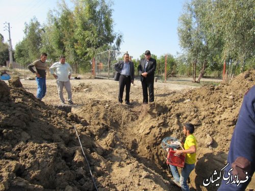 بازدید بخشدار گلدشت از پروژه مجتمع آبرسانی آرخ بزرگ