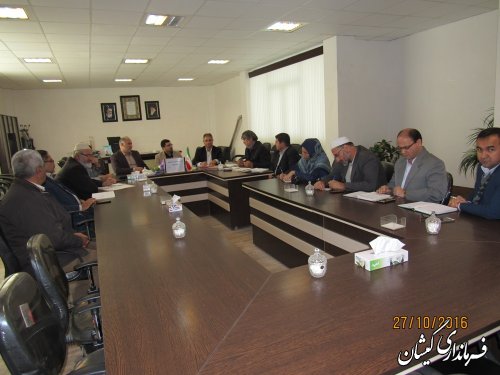 جلسه کارگروه کشاورزی و منابع طبیعی شهرستان گمیشان برگزار شد