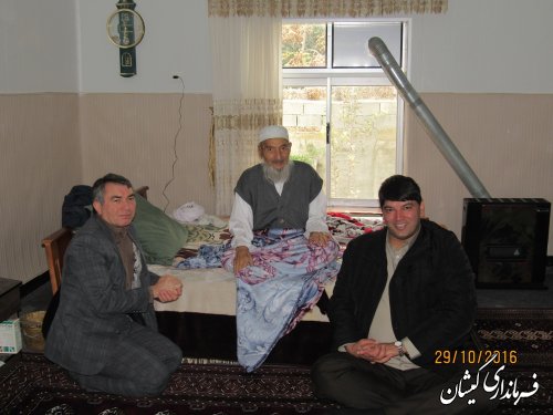 عیادت فرماندار گمیشان از امام جمعه روستای آرخ بزرگ