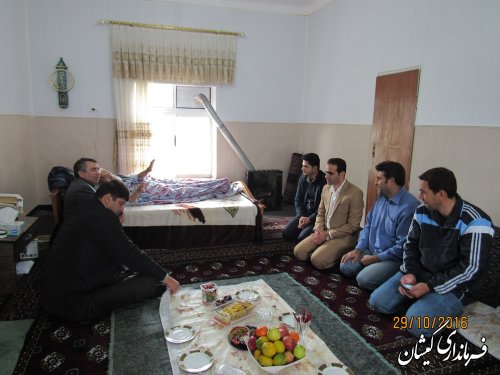 عیادت فرماندار گمیشان از امام جمعه روستای آرخ بزرگ