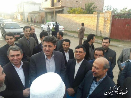 بازدید مهندس شاملو معاون عمران روستایی بنیاد مسکن کشور از روستاهای گمیشان