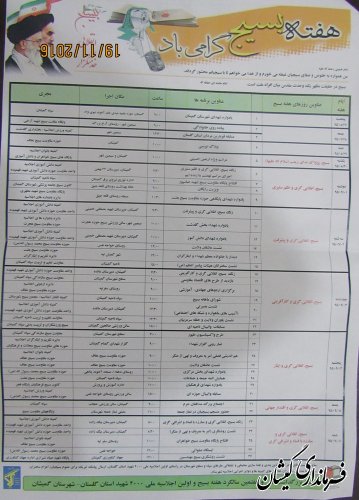 پیام تبریک فرماندار گمیشان به مناسبت هفته بسیج