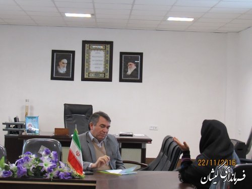 برنامه ملاقات عمومی فرماندار گمیشان با مردم شهرستان برگزار شد