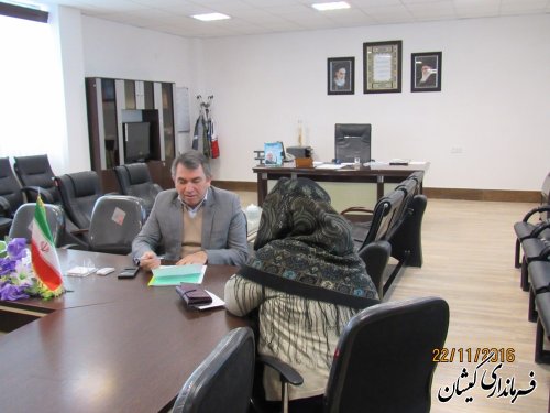 برنامه ملاقات عمومی فرماندار گمیشان با مردم شهرستان برگزار شد