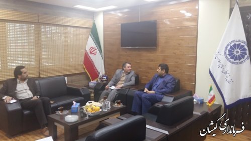 دیدار فرماندار گمیشان با رئیس اتاق بازرگانی صنایع معادن و کشاورزی گرگان