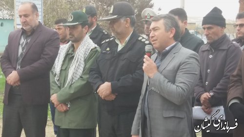 مراسم غبارروبی مزار شهدای گمنام شهرستان گمیشان برگزار شد