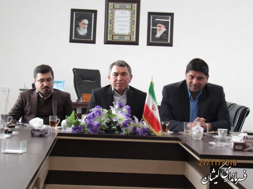 جلسه داخلی کارکنان فرمانداری و بخشداری های تابعه شهرستان گمیشان برگزار شد