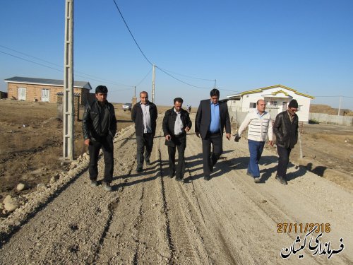 بازدید فرماندار گمیشان از اجرای طرح هادی روستای قلمس