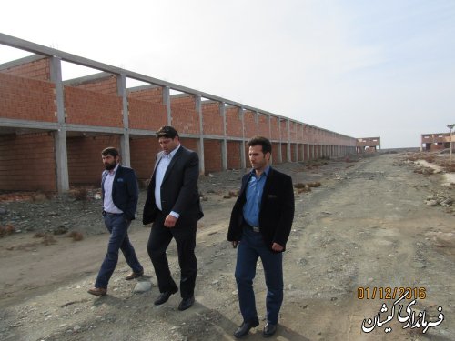 بازدید  فرماندار گمیشان از پروژه  بازار ماهی فروشان شهرستان