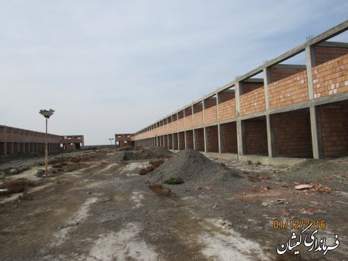 بازدید  فرماندار گمیشان از پروژه  بازار ماهی فروشان شهرستان