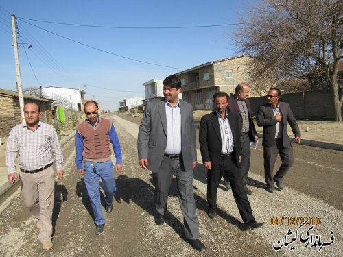بازدید فرماندار از اجرای طرح هادی در روستای قره کیله