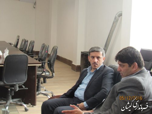 دیدار مدیر عامل صندوق کار آفرینی امید استان با فرماندار گمیشان