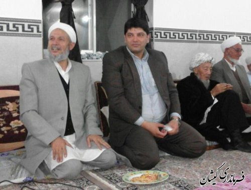 حضور فرماندار گمیشان در مراسم مولود خوانی حوزه علمیه عظیمی سیمین شهر